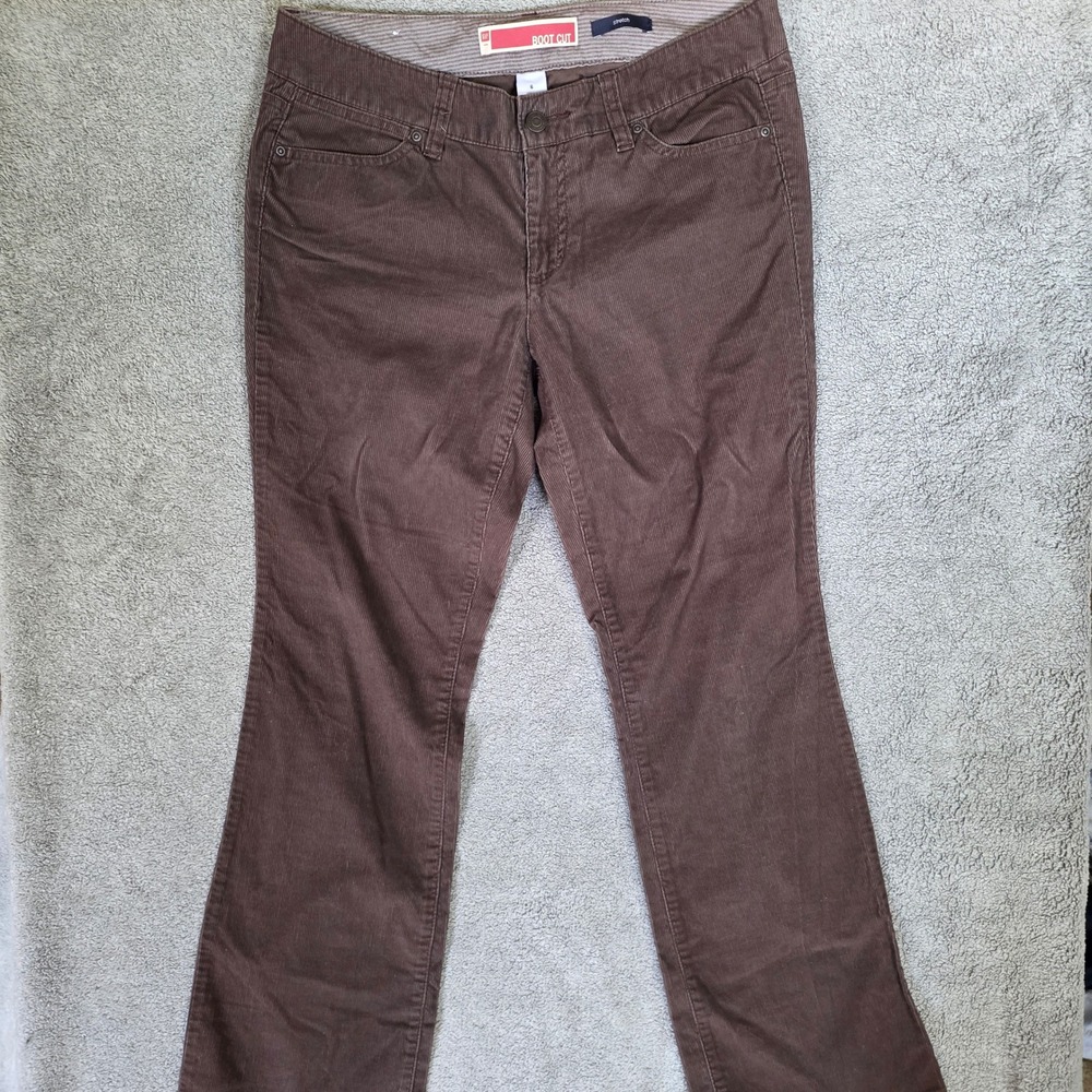 Gap Womens‎ Brown Corduroy Bootcut Stretch Pants Size 6 Mid Rise 5 Pocket